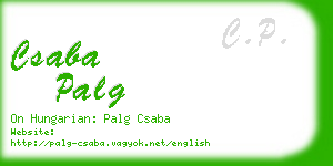 csaba palg business card